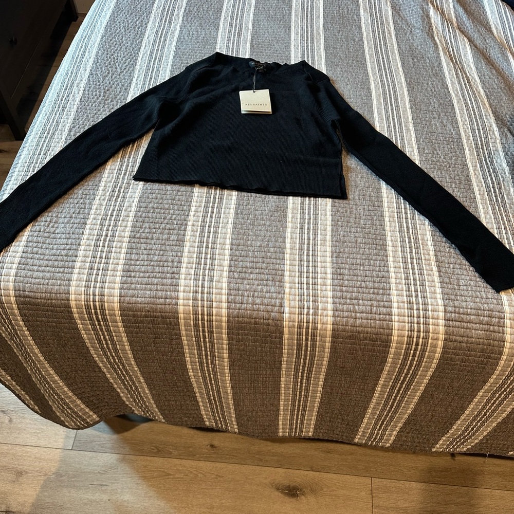 All Saints Dark Gray Knit Sweater